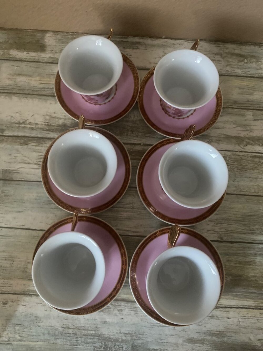 Aramco Imports Rutherford Le Jardin Italy 12Pc Espresso Cup Saucer Set w/Box Vtg - Picture 15 of 16